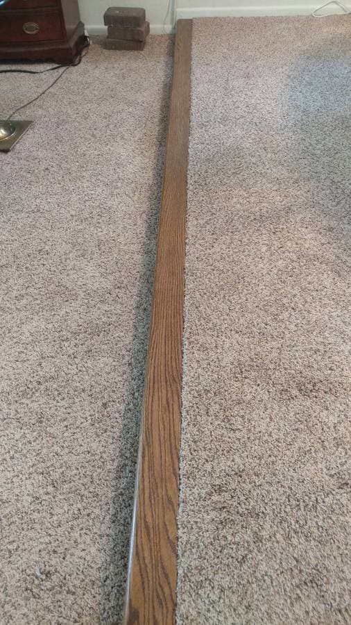 picture of carpet that has been installed and connected correctly